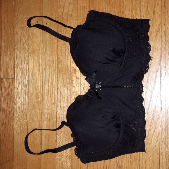Material girl black skull detail bra 34C - Picture 1 of 5